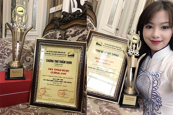 chứng nhận TOP 100 thương hiệu nổi tiếng 2017