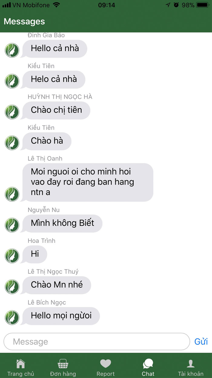 Tính năng chát trực tuyến trên hệ thống
